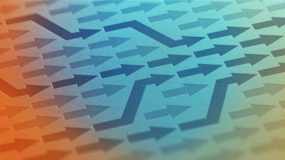 Photo of upward arrows symbolizing UX research aligning to EdTech business goals