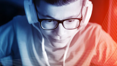 Photo of student cheating while learning remotely