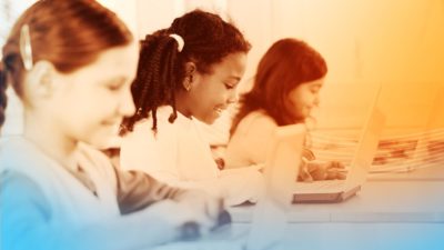 Image of students using beta features testing EdTech software