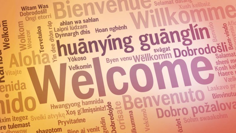 Image with Welcome written in many languages