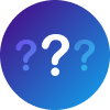 blue circle with three question marks inside